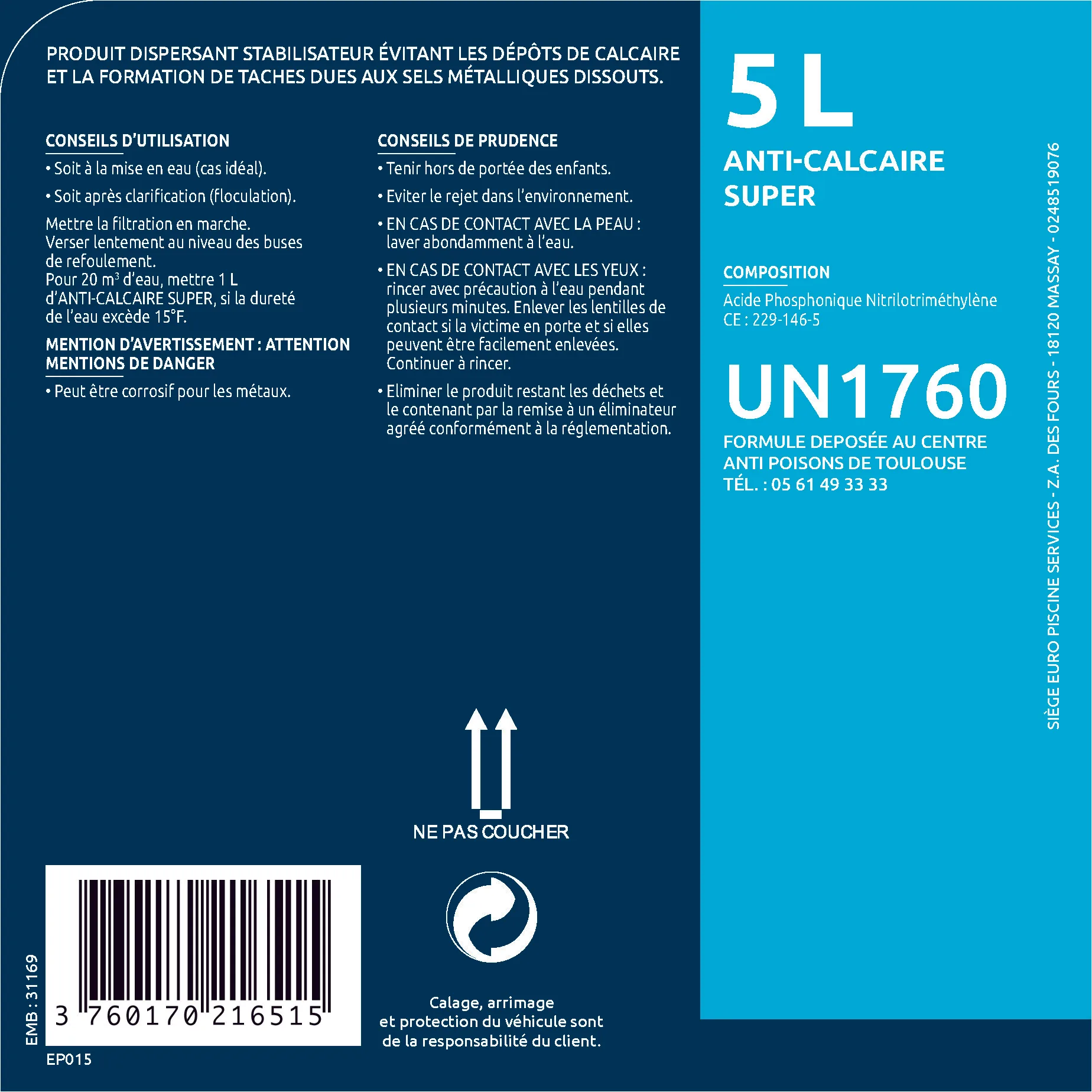 ANTI-CALCAIRE SUPER 1 LITRE