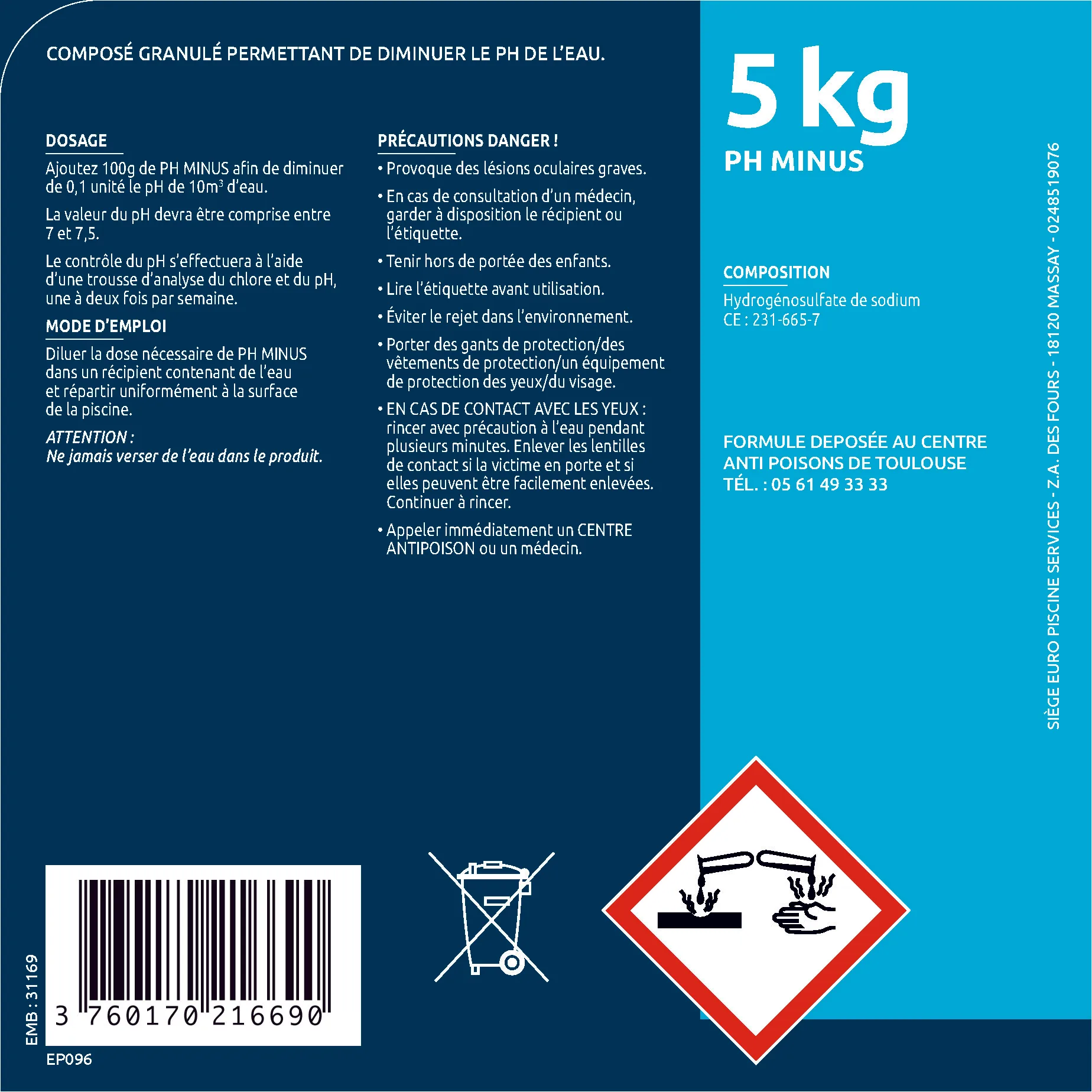 PH MINUS 5 KG