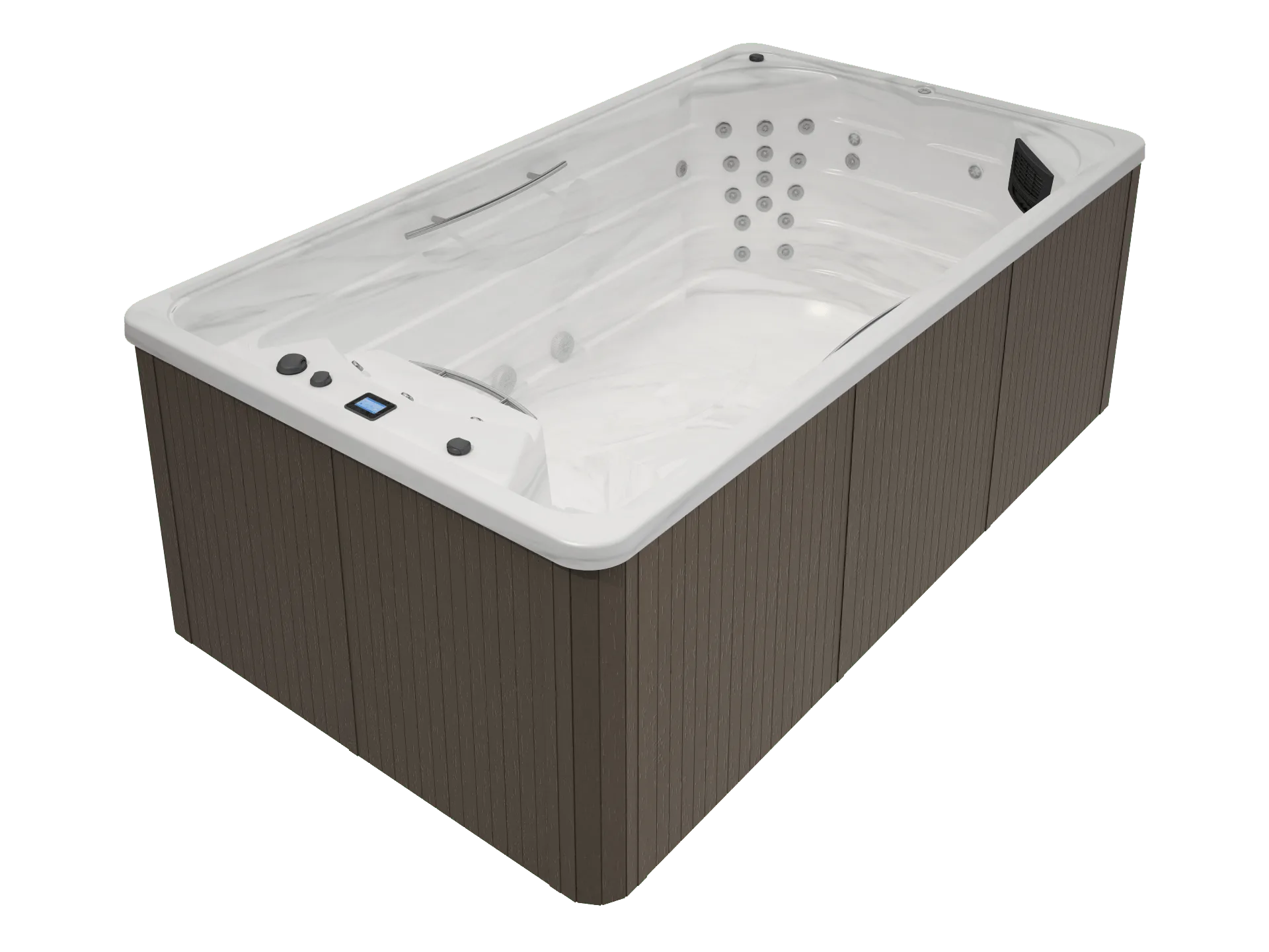 Spa de nage OEWEO Performance 1, modèle sportif avec 1 place et jets turbo pour la nage à contre-courant.