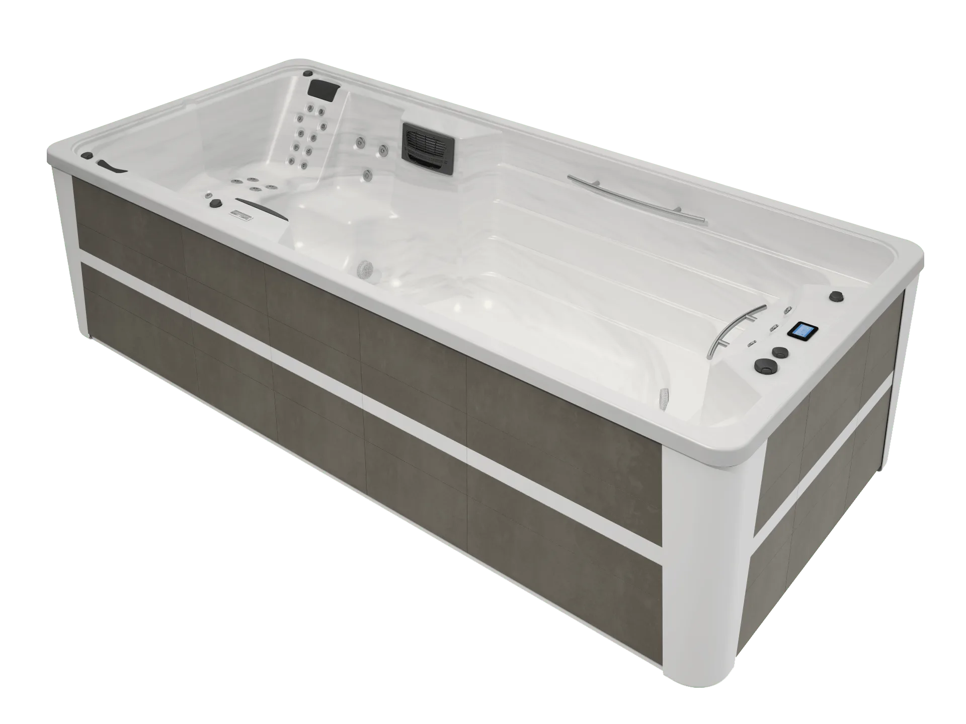 Spa de nage OEWEO Performance 4, 4 places avec 32 jets pour combiner sport et relaxation.