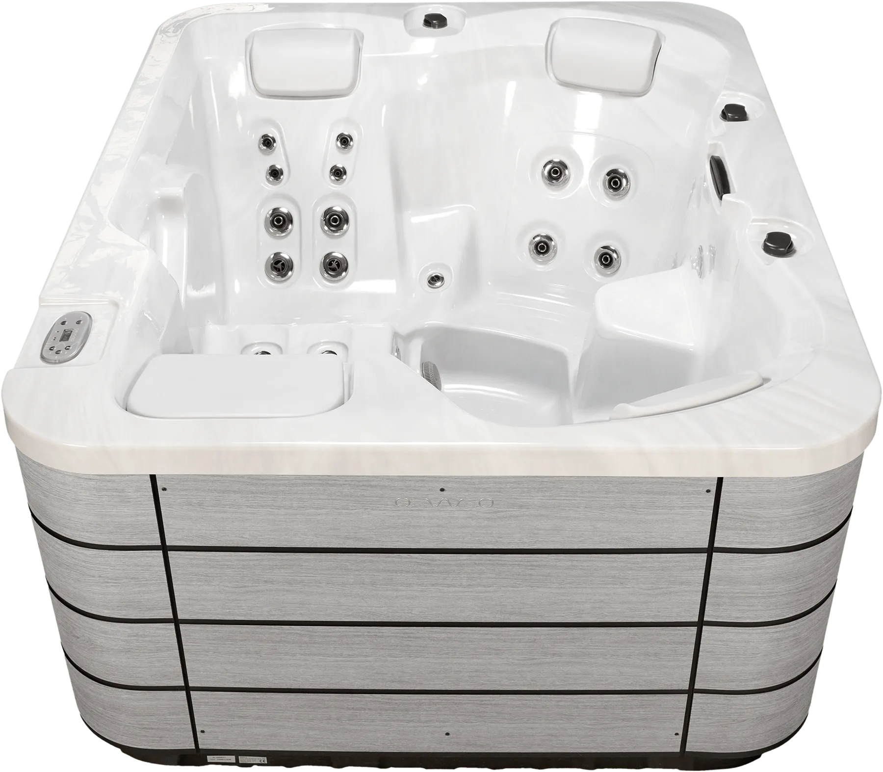 Spa OEWEO Confort 3 avec 3 places, design compact et jets de massage en inox.