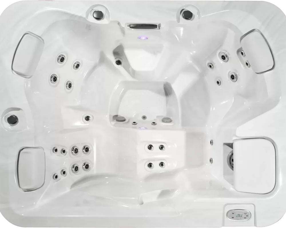 Spa OEWEO Confort 3 avec 3 places, design compact et jets de massage en inox.
