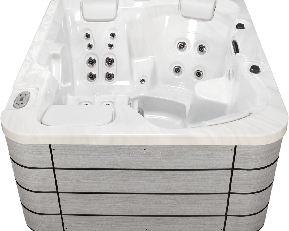 Spa OEWEO Confort 3 avec 3 places, design compact et jets de massage en inox.
