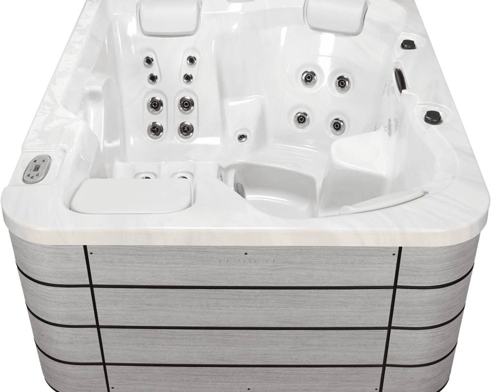 Spa OEWEO Confort 3 avec 3 places, design compact et jets de massage en inox.