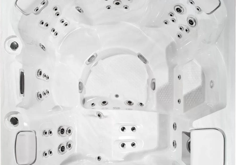 Spa OEWEO Confort XL5, 6 places avec siège enfant et design spacieux pour une relaxation complète.